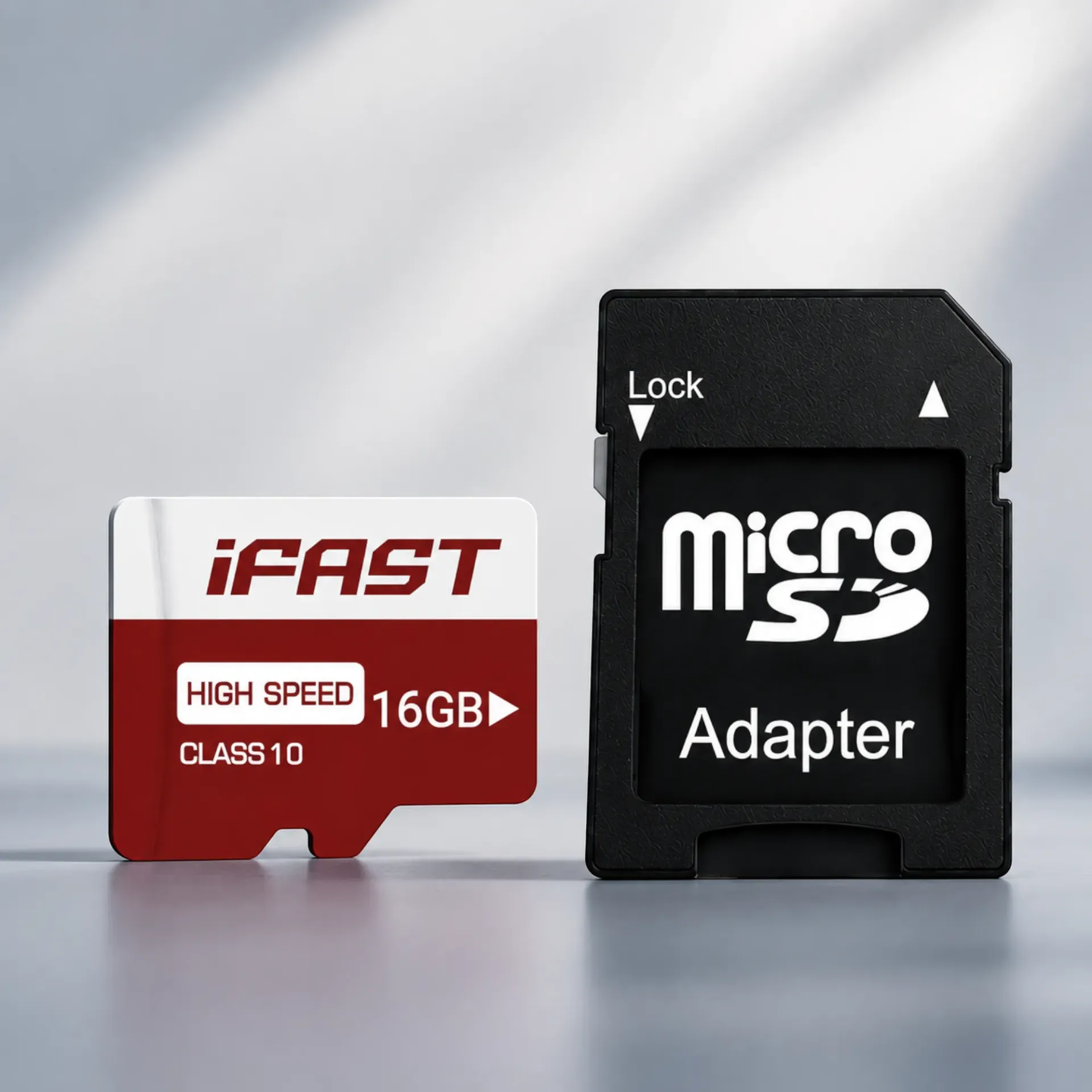 [SDHC-IF16-RD01] iFAST 16GB Class 10 microSDHC Card with SD Adapter