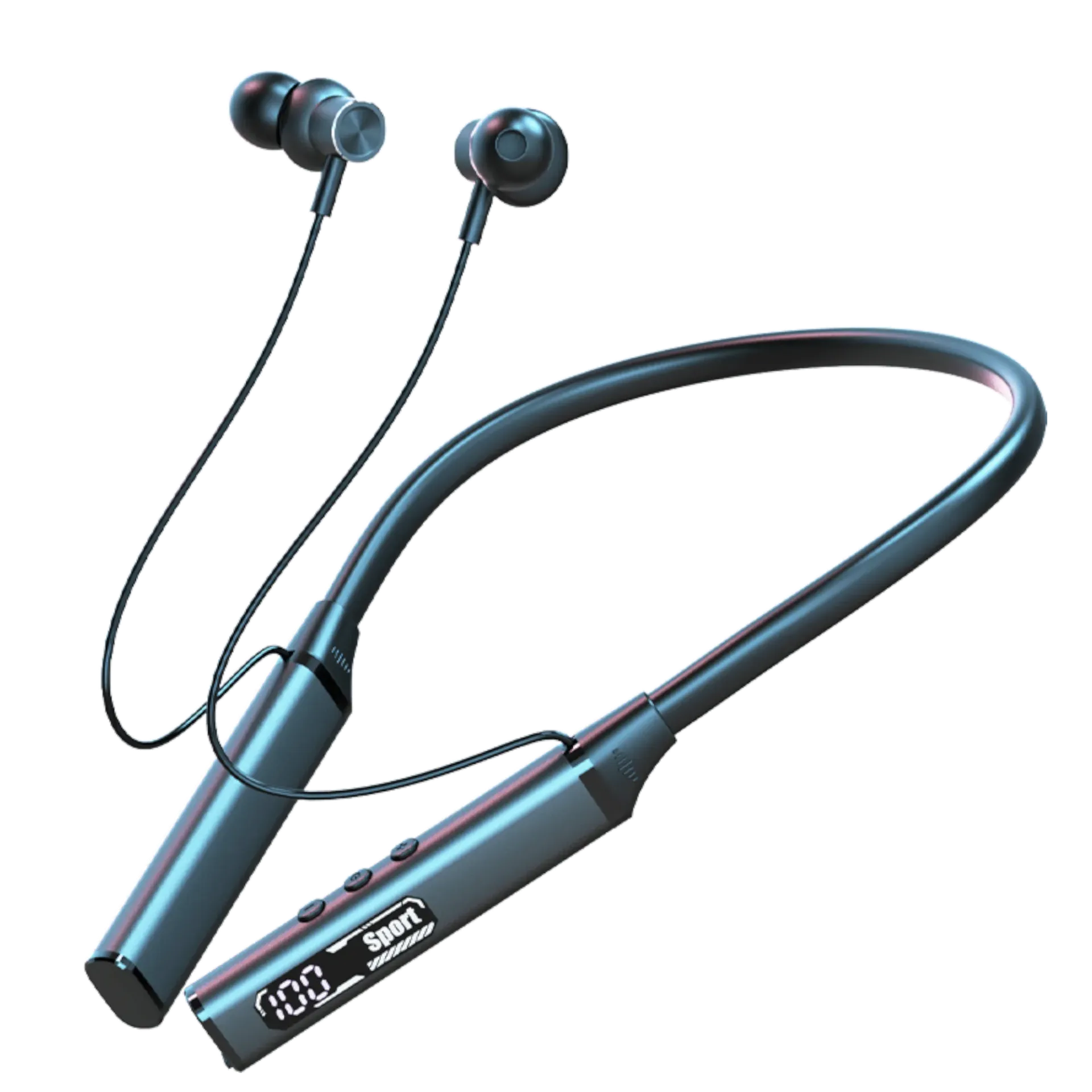 iFAST IF-195 Wireless Bluetooth Neckband Earphone with 45H Playtime, Bluetooth 5.3, Dual Device Pairing, Digital Display
