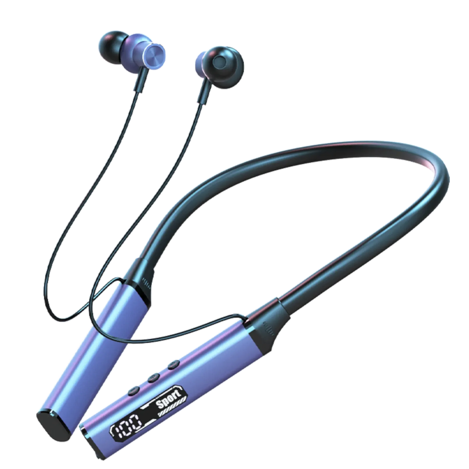 iFAST IF-195 Wireless Bluetooth Neckband Earphone with 45H Playtime, Bluetooth 5.3, Dual Device Pairing, Digital Display